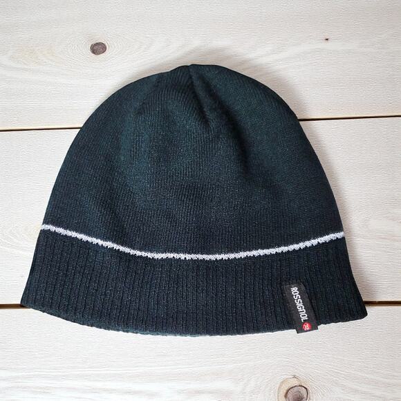 Men's Fall Winter ROSSIGNOL Dark Teal Knit Beanie Hat - Picture 1 of 1